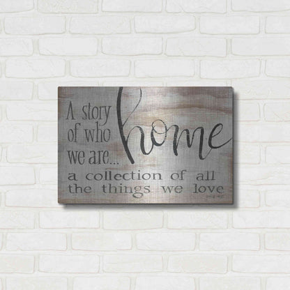 Luxe Metal Art 'Home - A Collection of All the Things We Love' by Cindy Jacobs, Metal Wall Art,24x16