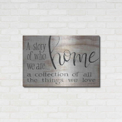 Luxe Metal Art 'Home - A Collection of All the Things We Love' by Cindy Jacobs, Metal Wall Art,36x24