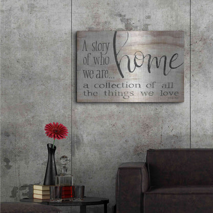 Luxe Metal Art 'Home - A Collection of All the Things We Love' by Cindy Jacobs, Metal Wall Art,36x24