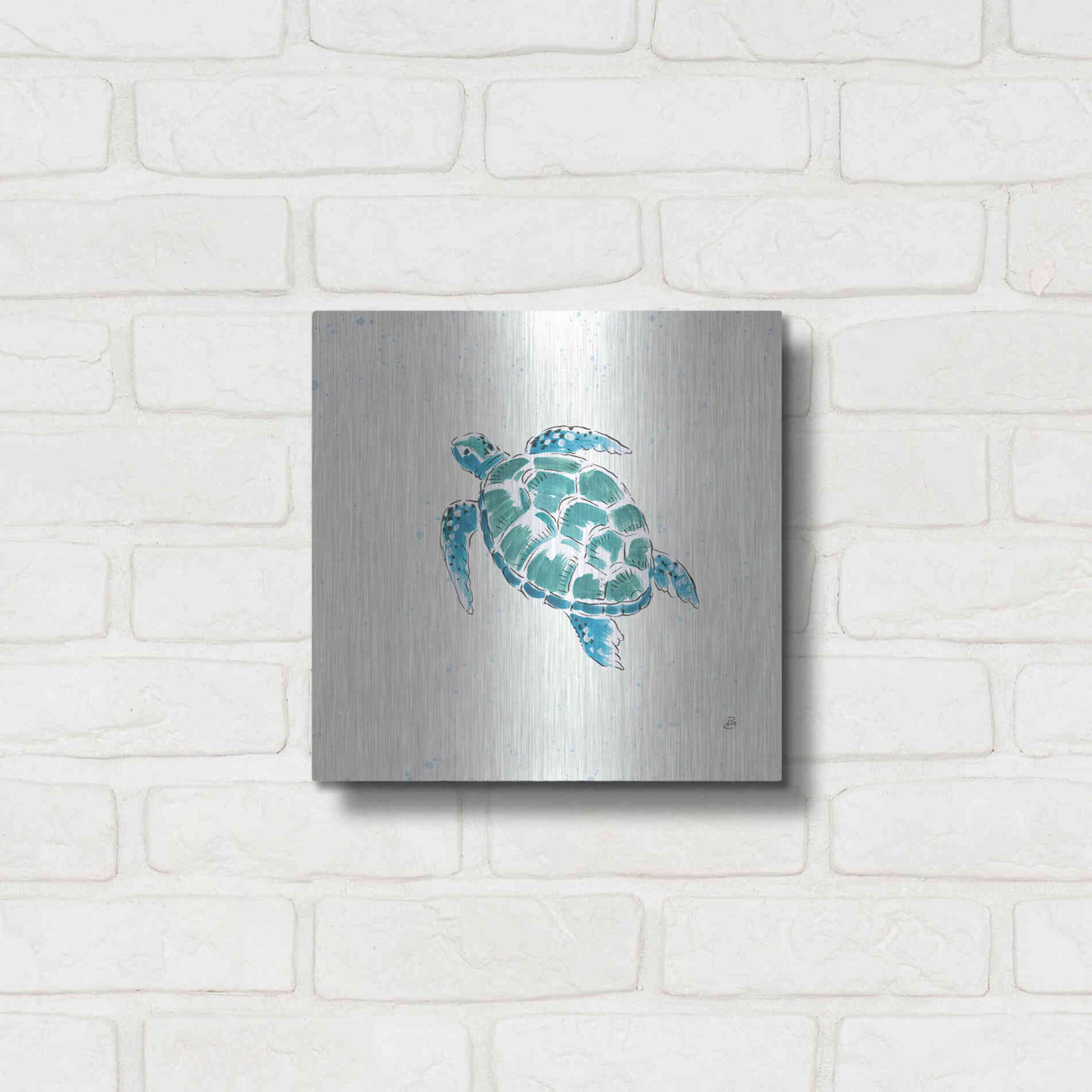 Luxe Metal Art 'Maritime VII' by Daphne Brissonet, Metal Wall Art,12x12