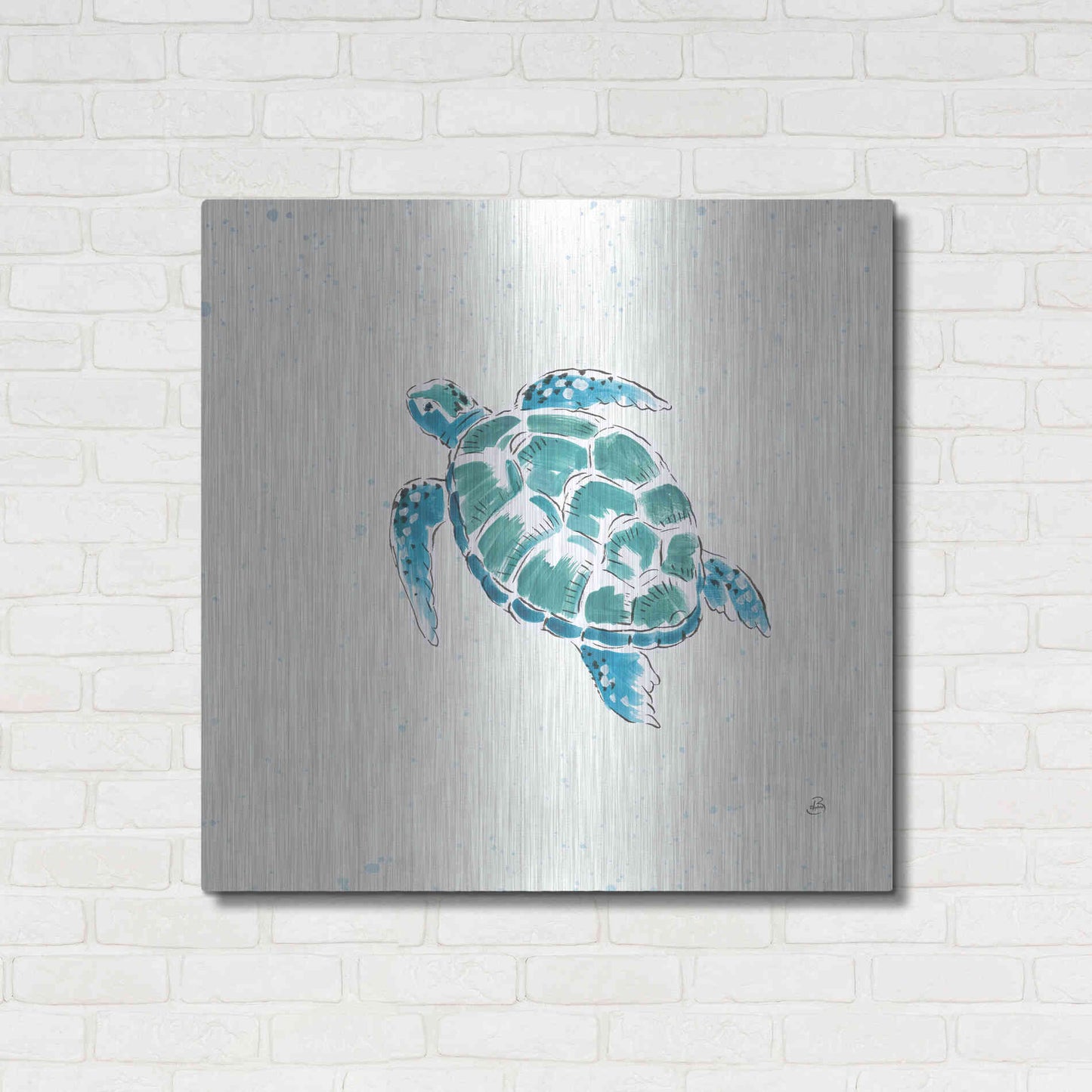 Luxe Metal Art 'Maritime VII' by Daphne Brissonet, Metal Wall Art,36x36