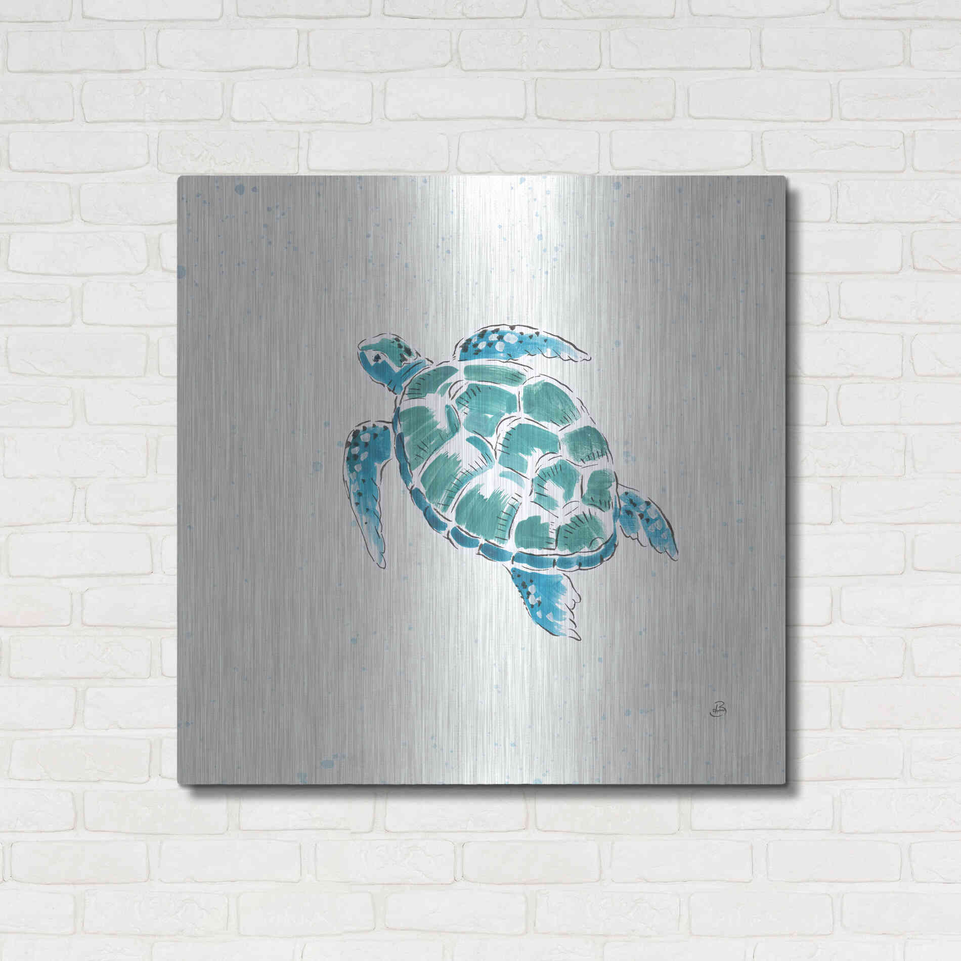 Luxe Metal Art 'Maritime VII' by Daphne Brissonet, Metal Wall Art,36x36