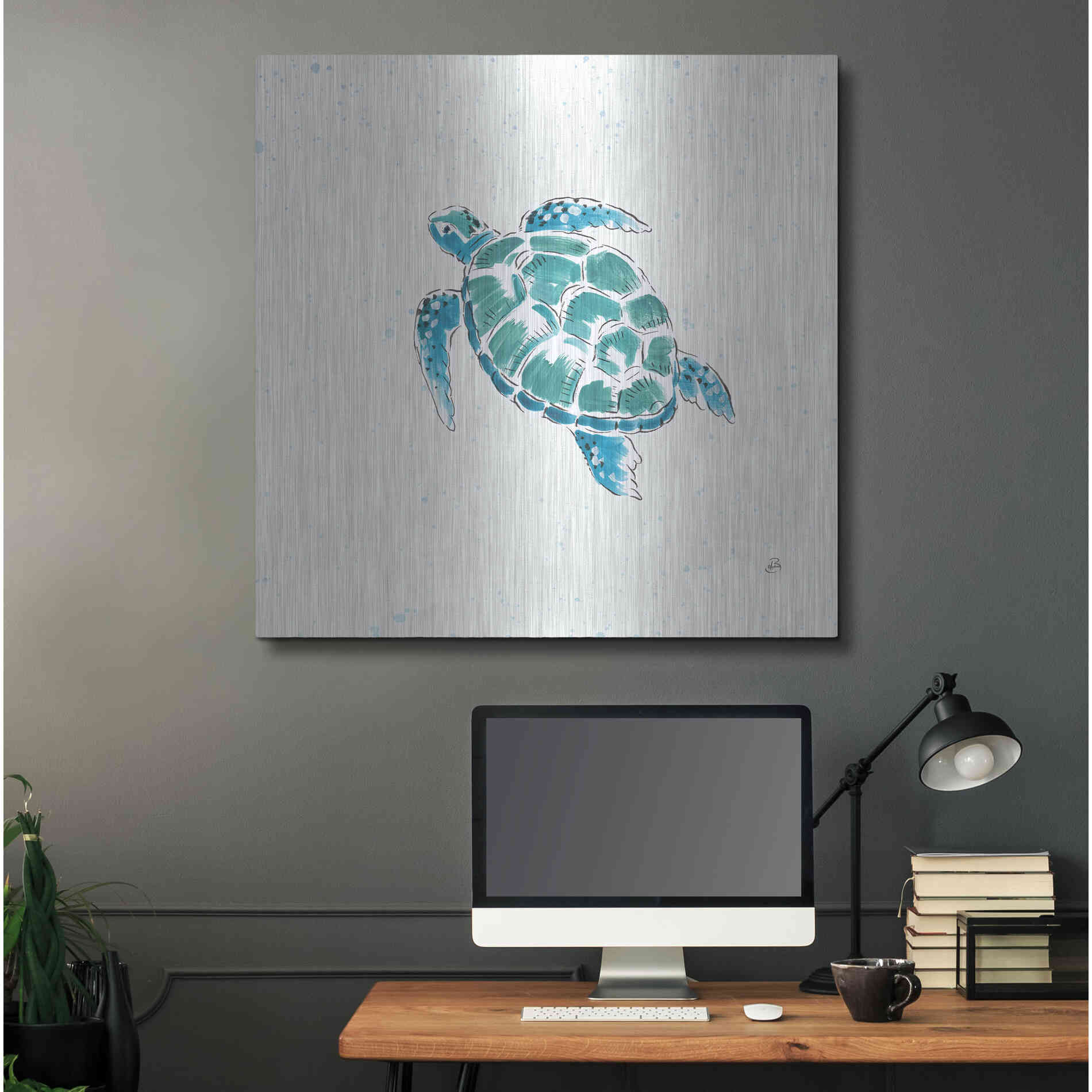 Luxe Metal Art 'Maritime VII' by Daphne Brissonet, Metal Wall Art,36x36