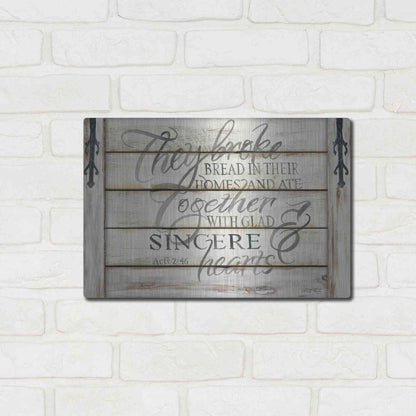 Luxe Metal Art 'They Broke Break' by Cindy Jacobs, Metal Wall Art,16x12