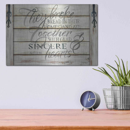 Luxe Metal Art 'They Broke Break' by Cindy Jacobs, Metal Wall Art,16x12