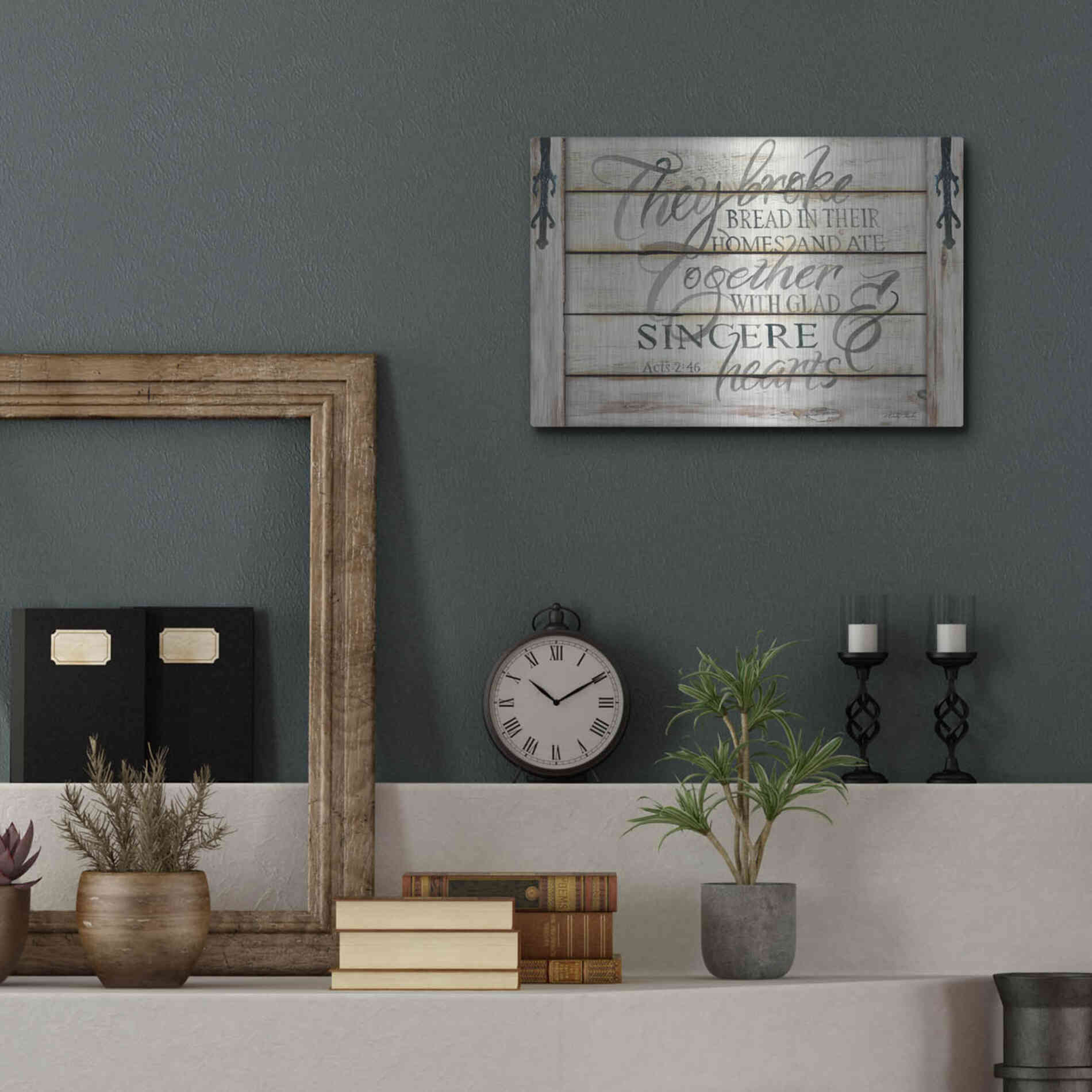 Luxe Metal Art 'They Broke Break' by Cindy Jacobs, Metal Wall Art,16x12