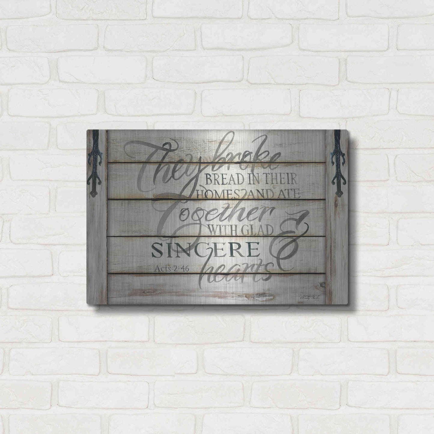 Luxe Metal Art 'They Broke Break' by Cindy Jacobs, Metal Wall Art,24x16