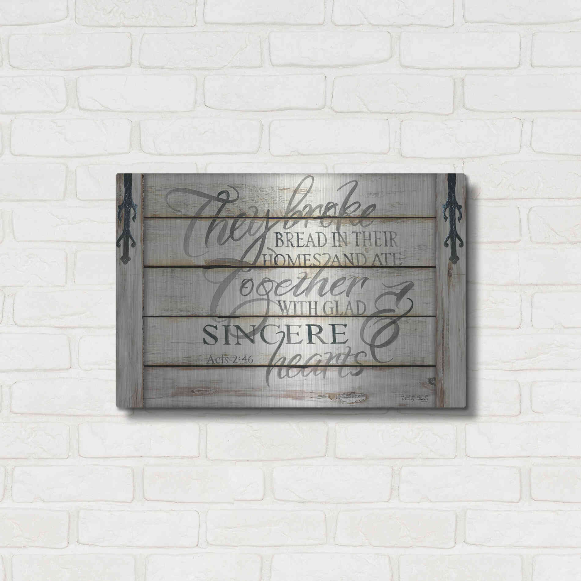 Luxe Metal Art 'They Broke Break' by Cindy Jacobs, Metal Wall Art,24x16