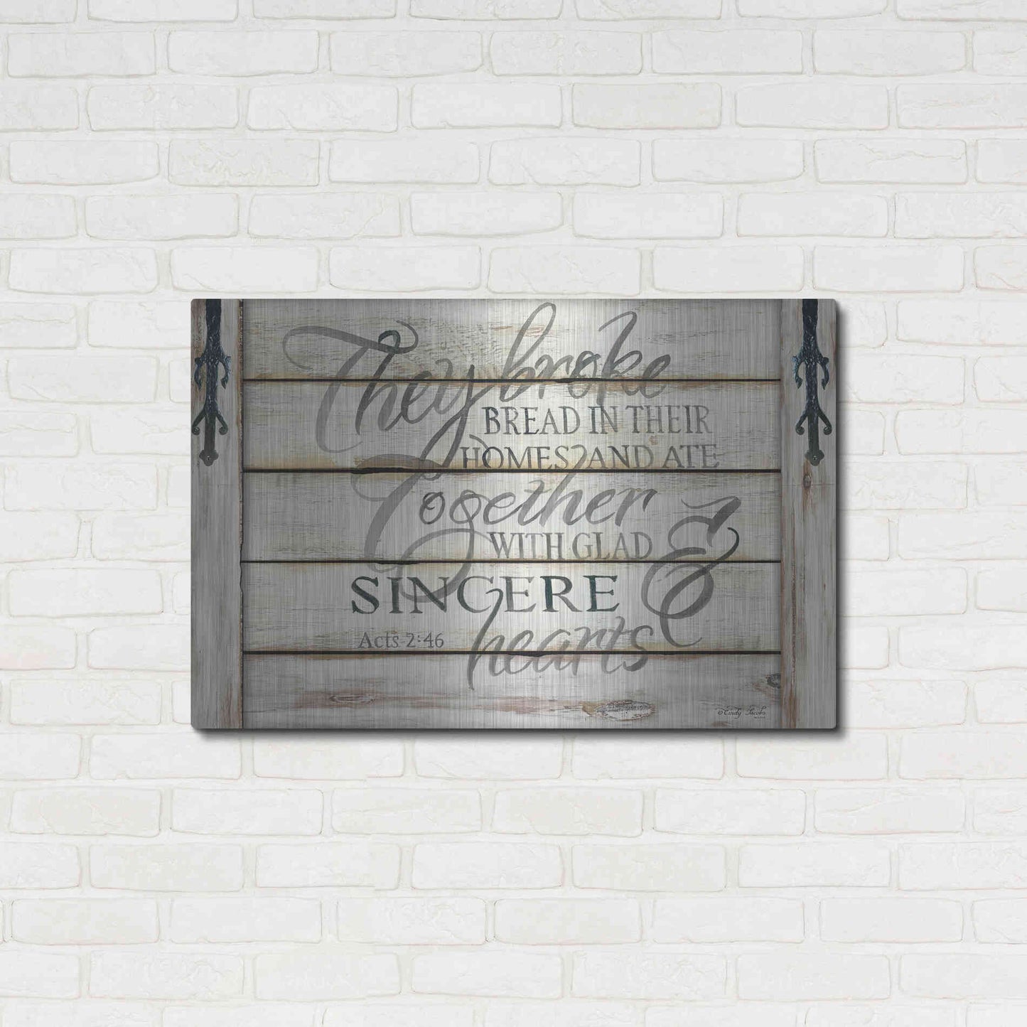 Luxe Metal Art 'They Broke Break' by Cindy Jacobs, Metal Wall Art,36x24