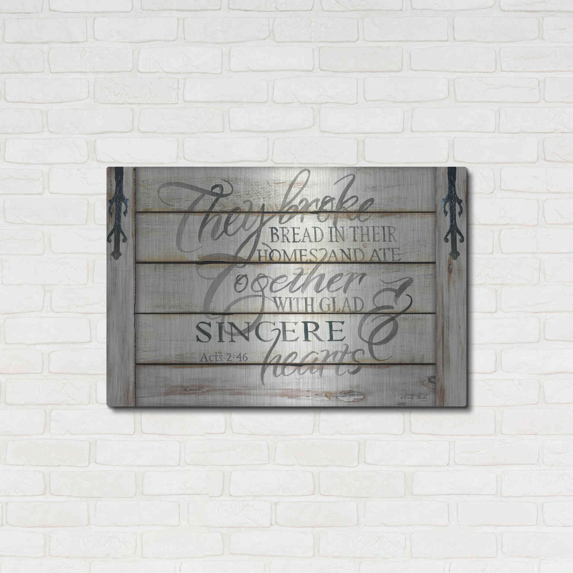 Luxe Metal Art 'They Broke Break' by Cindy Jacobs, Metal Wall Art,36x24