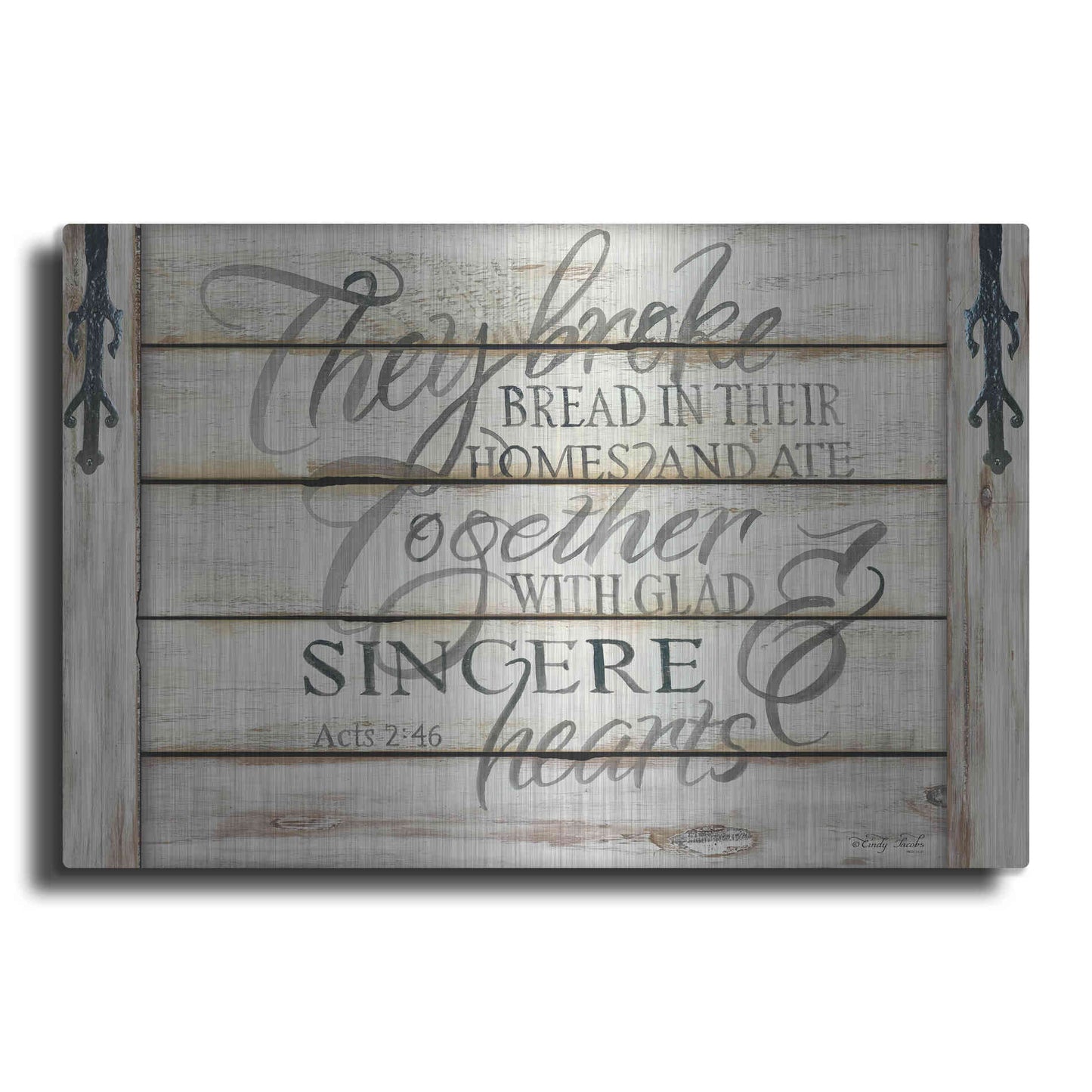 Luxe Metal Art 'They Broke Break' by Cindy Jacobs, Metal Wall Art