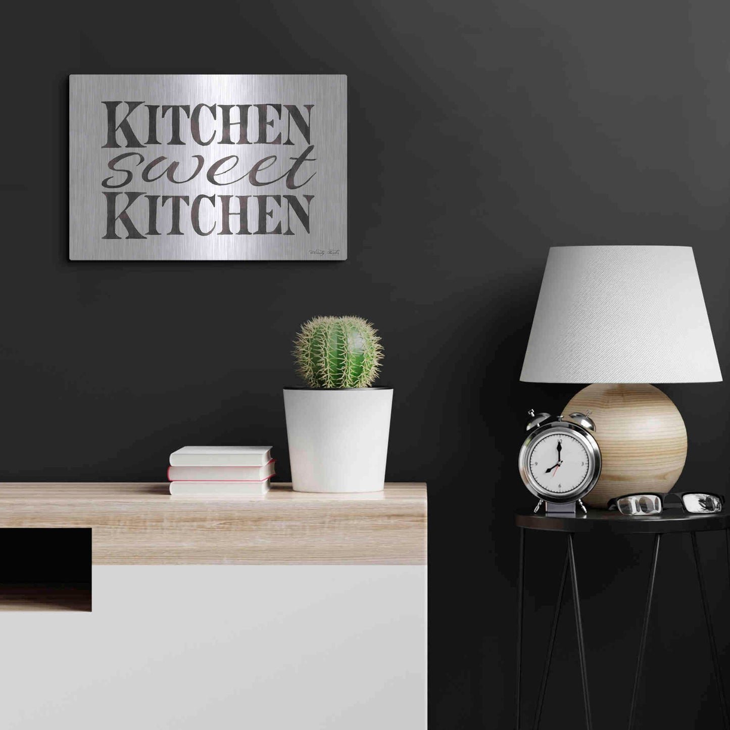 Luxe Metal Art 'Kitchen Sweet Kitchen' by Cindy Jacobs, Metal Wall Art,24x16