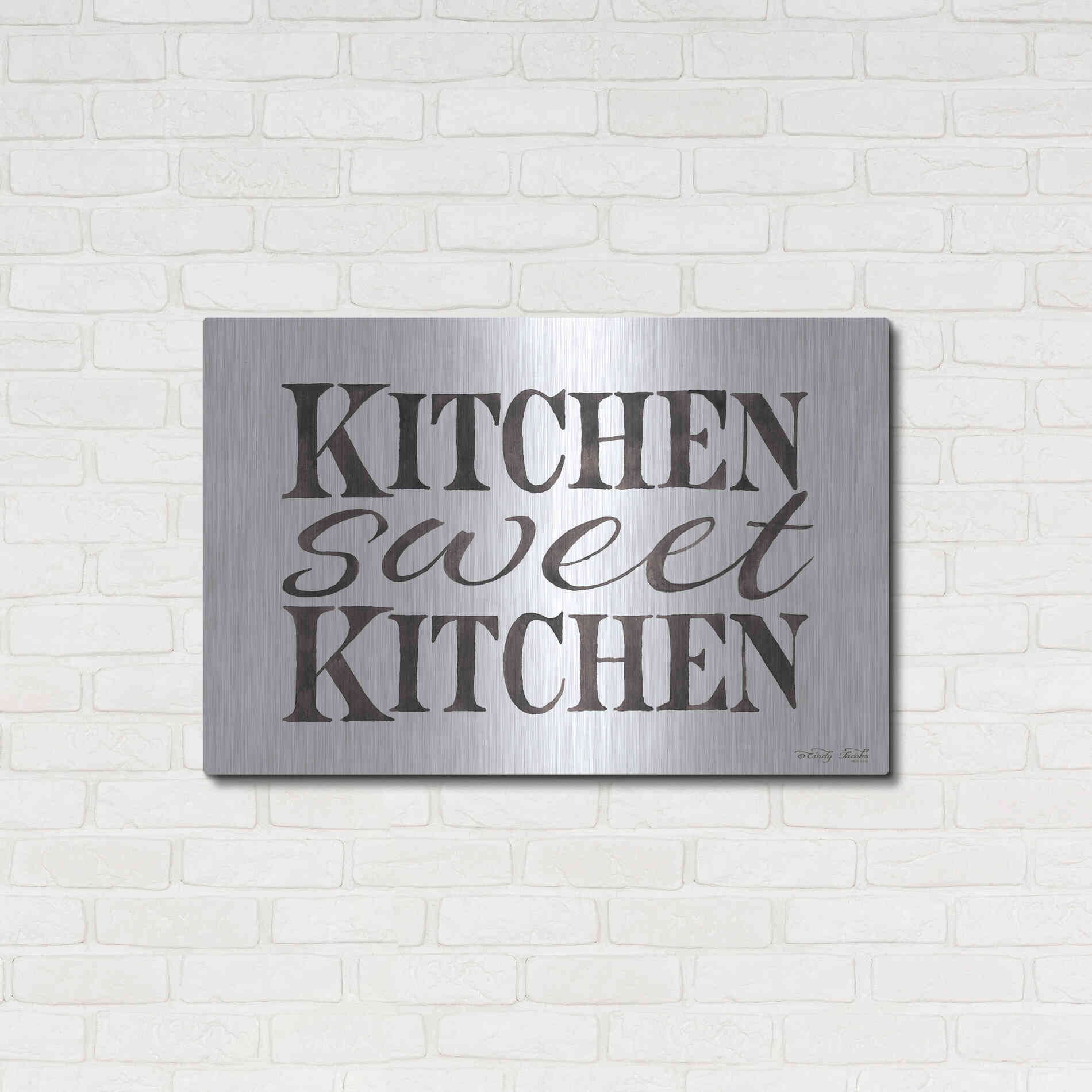 Luxe Metal Art 'Kitchen Sweet Kitchen' by Cindy Jacobs, Metal Wall Art,36x24