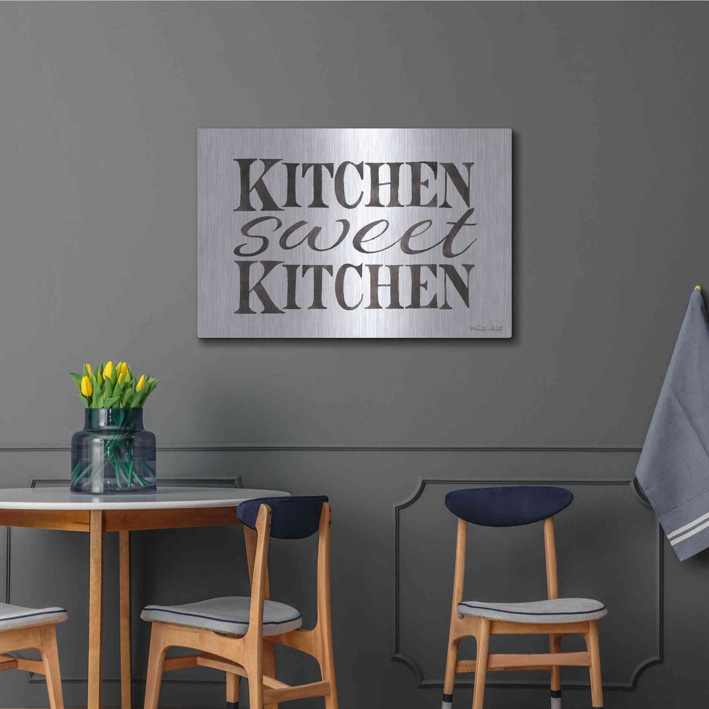 Luxe Metal Art 'Kitchen Sweet Kitchen' by Cindy Jacobs, Metal Wall Art,36x24