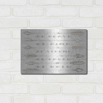 Luxe Metal Art 'Arrow Sentiments' by Cindy Jacobs, Metal Wall Art,16x12