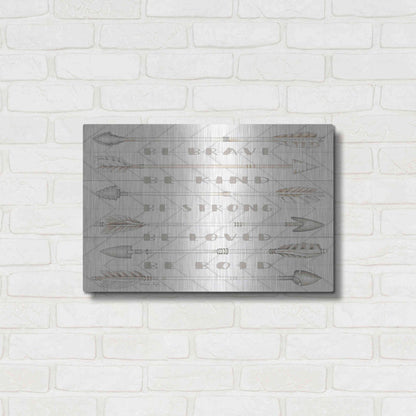 Luxe Metal Art 'Arrow Sentiments' by Cindy Jacobs, Metal Wall Art,24x16