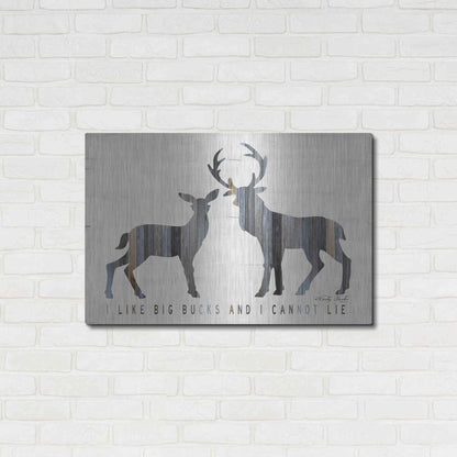 Luxe Metal Art 'I Like Big Bucks' by Cindy Jacobs, Metal Wall Art,36x24