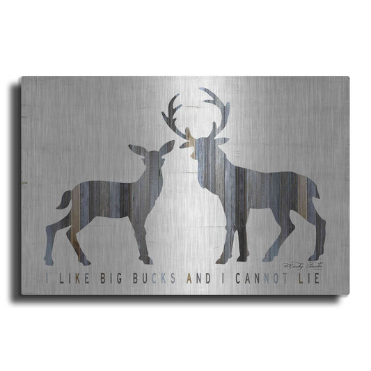 Luxe Metal Art 'I Like Big Bucks' by Cindy Jacobs, Metal Wall Art