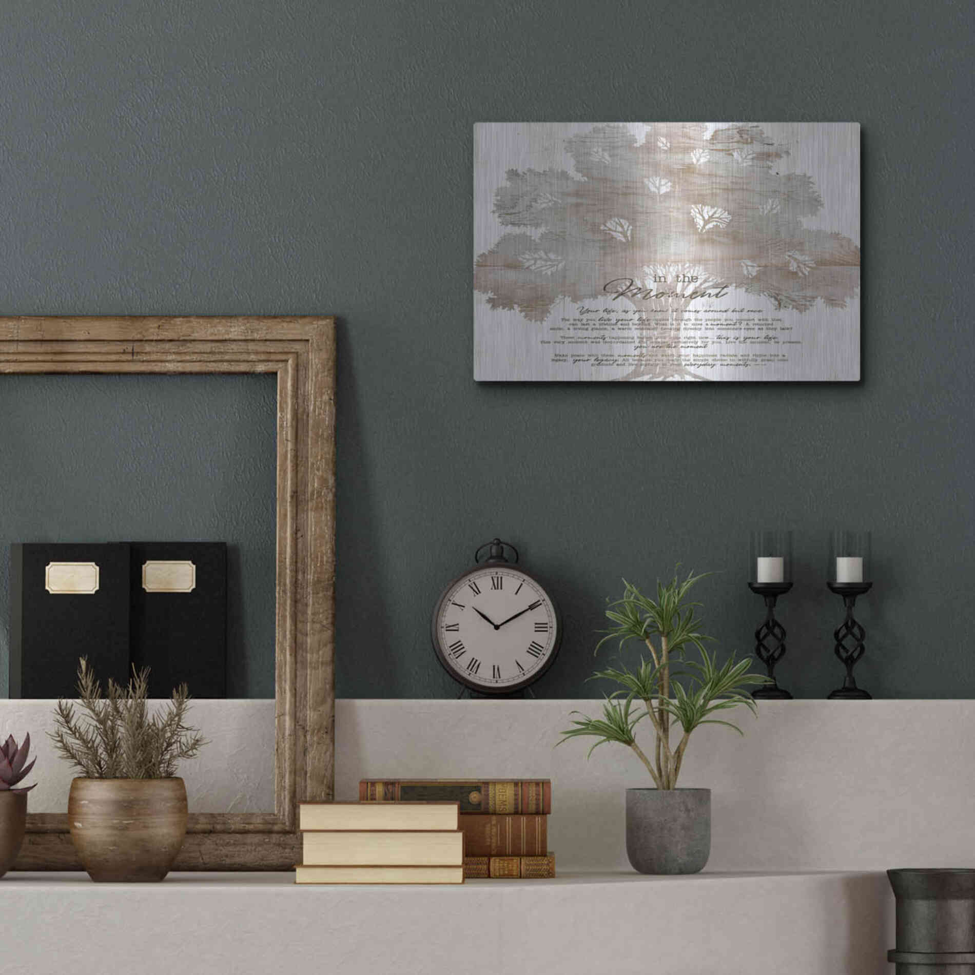 Luxe Metal Art 'In the Moment Tree' by Cindy Jacobs, Metal Wall Art,16x12