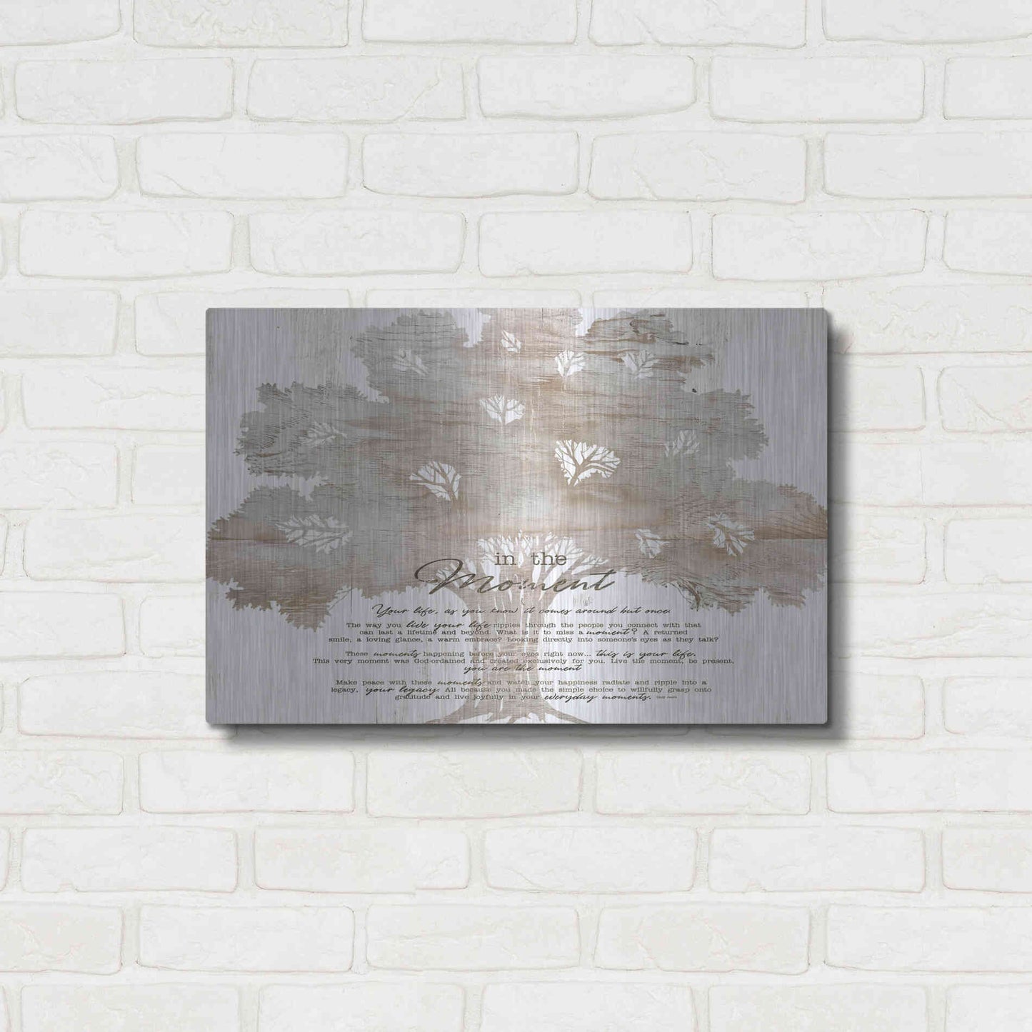 Luxe Metal Art 'In the Moment Tree' by Cindy Jacobs, Metal Wall Art,24x16