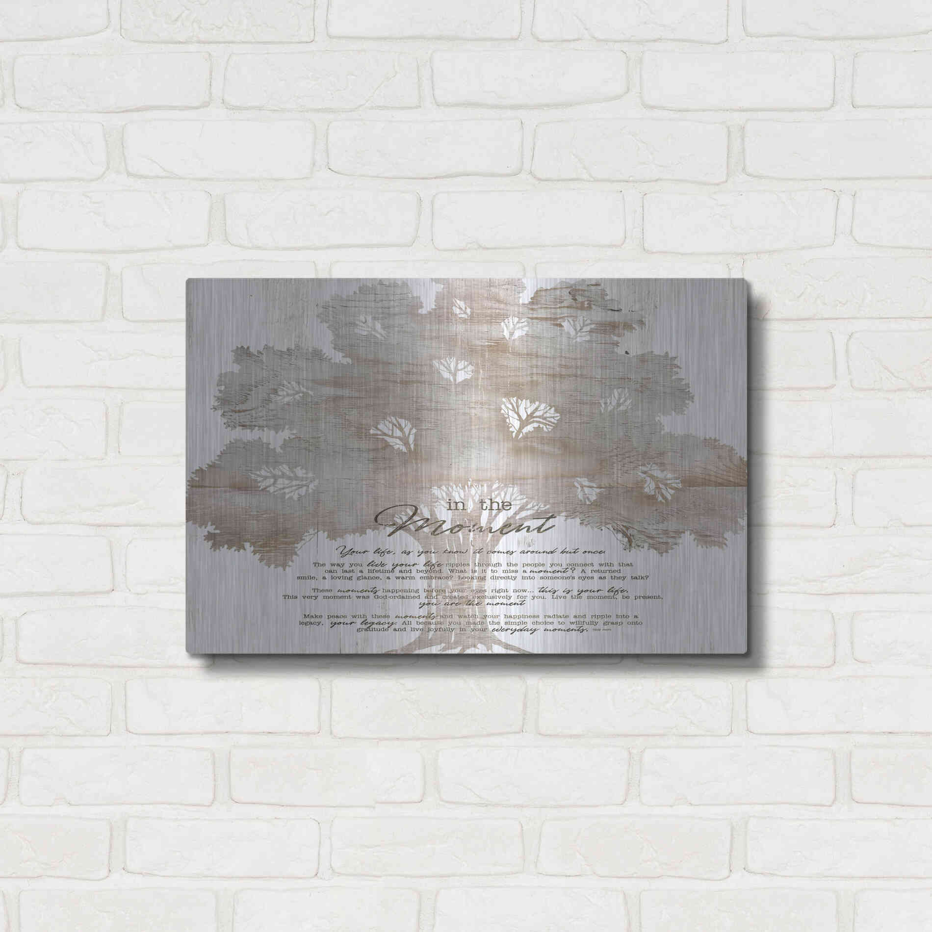 Luxe Metal Art 'In the Moment Tree' by Cindy Jacobs, Metal Wall Art,24x16