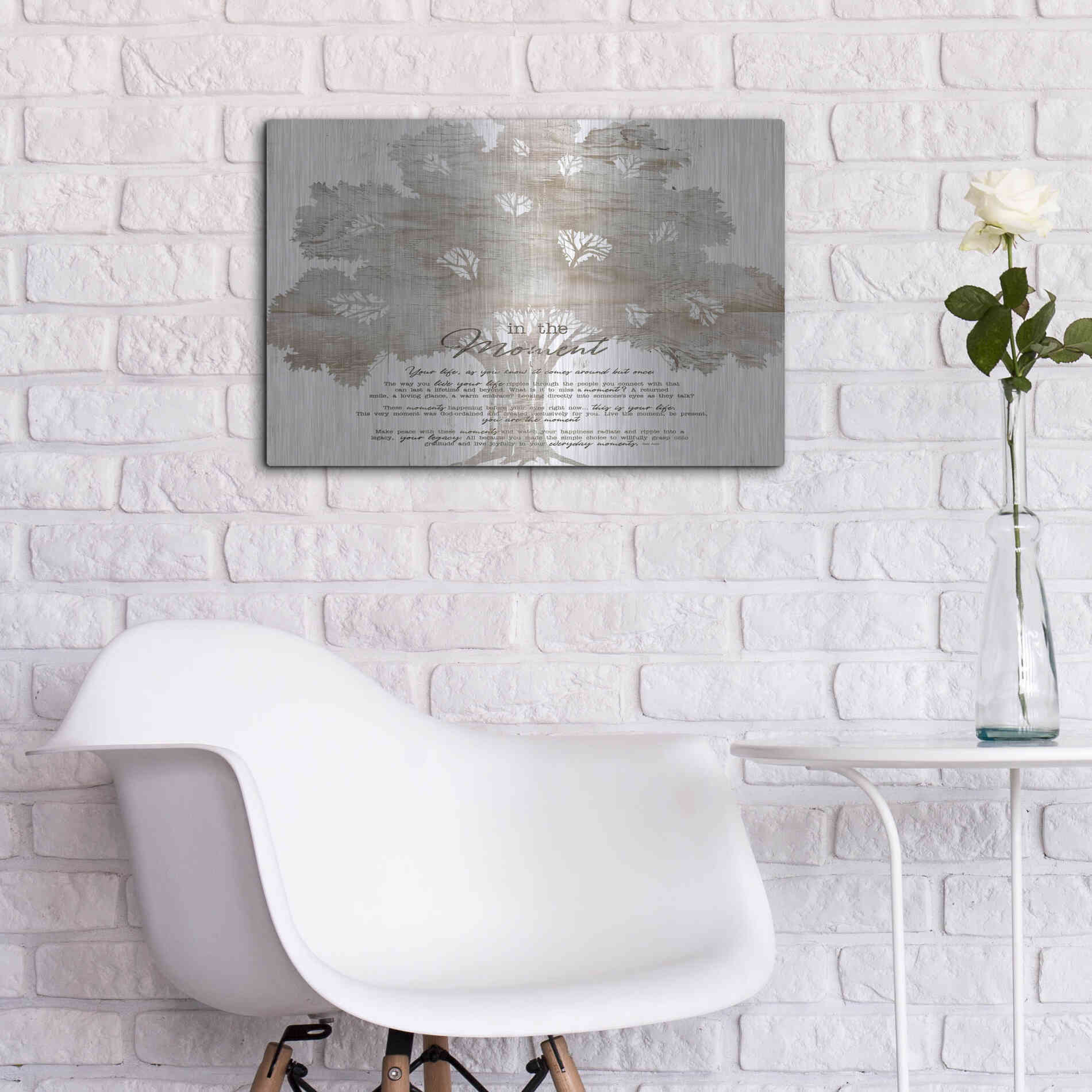Luxe Metal Art 'In the Moment Tree' by Cindy Jacobs, Metal Wall Art,24x16