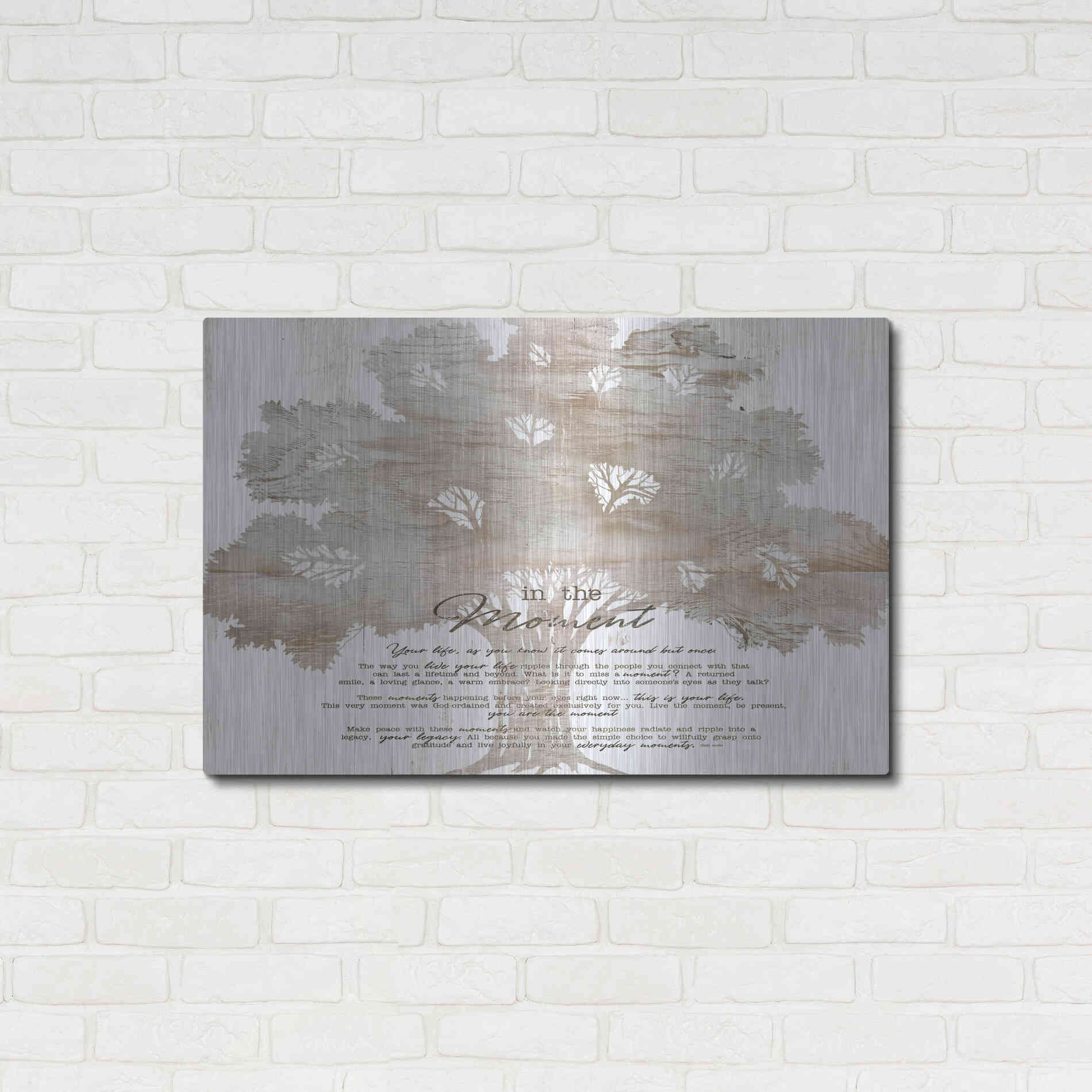 Luxe Metal Art 'In the Moment Tree' by Cindy Jacobs, Metal Wall Art,36x24