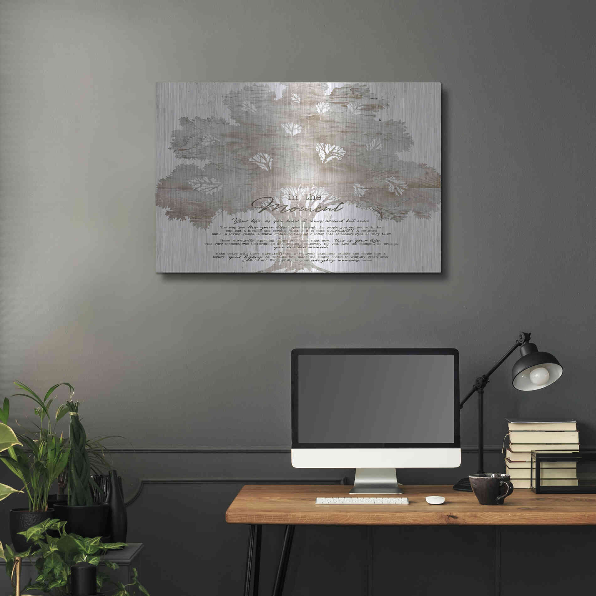 Luxe Metal Art 'In the Moment Tree' by Cindy Jacobs, Metal Wall Art,36x24