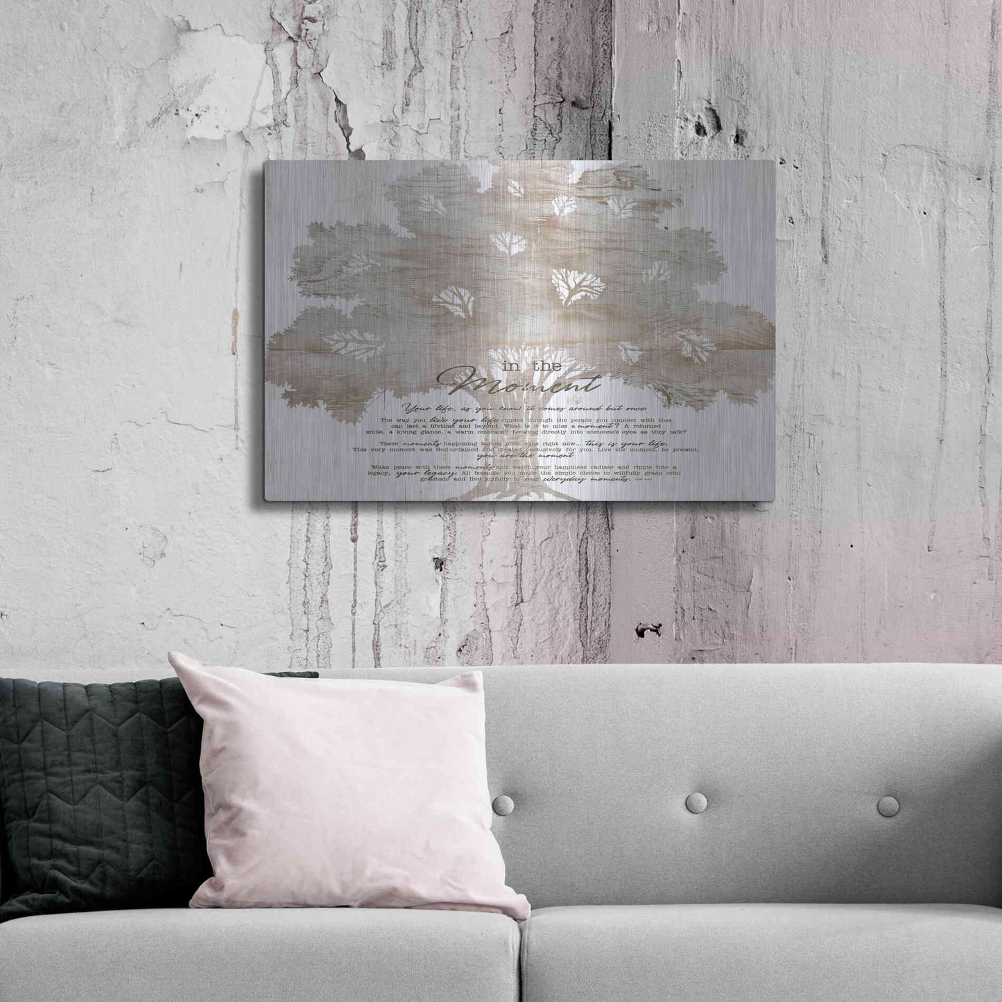 Luxe Metal Art 'In the Moment Tree' by Cindy Jacobs, Metal Wall Art,36x24