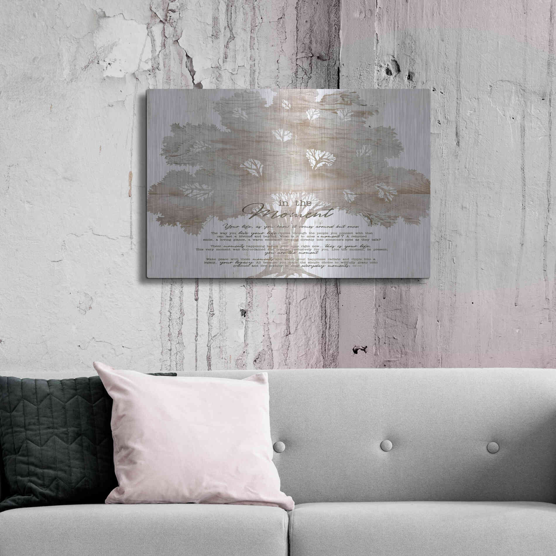 Luxe Metal Art 'In the Moment Tree' by Cindy Jacobs, Metal Wall Art,36x24