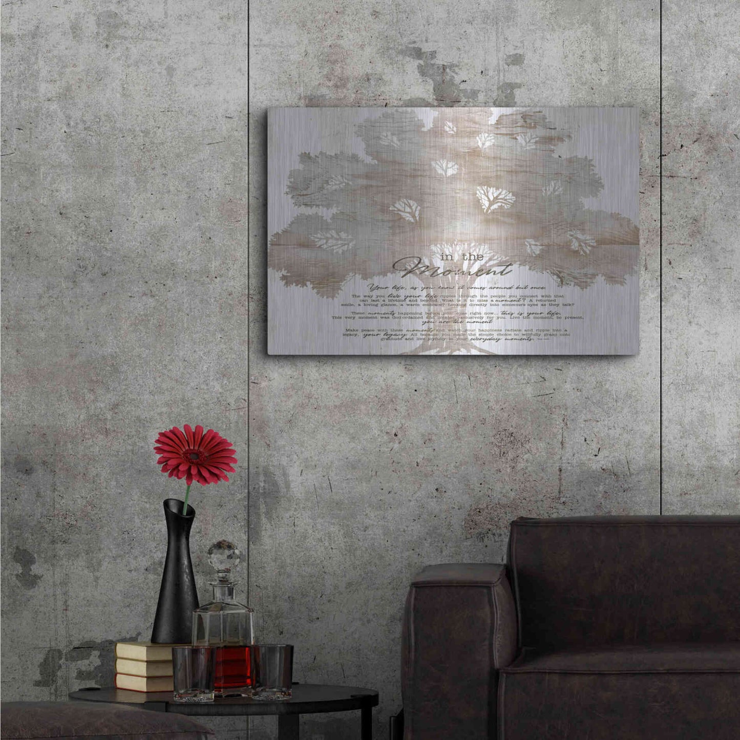 Luxe Metal Art 'In the Moment Tree' by Cindy Jacobs, Metal Wall Art,36x24
