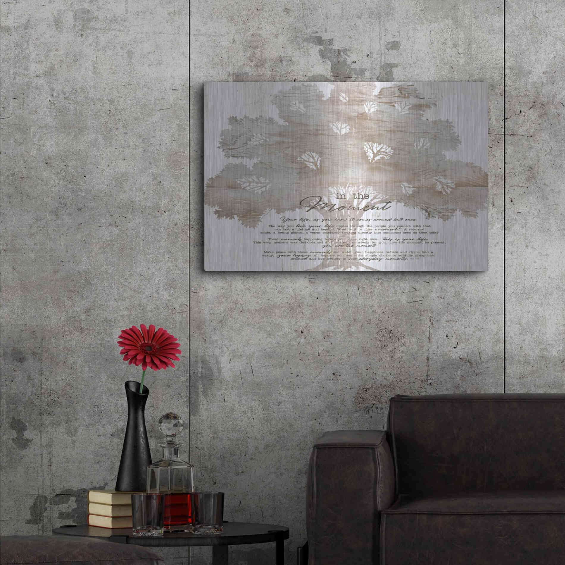 Luxe Metal Art 'In the Moment Tree' by Cindy Jacobs, Metal Wall Art,36x24