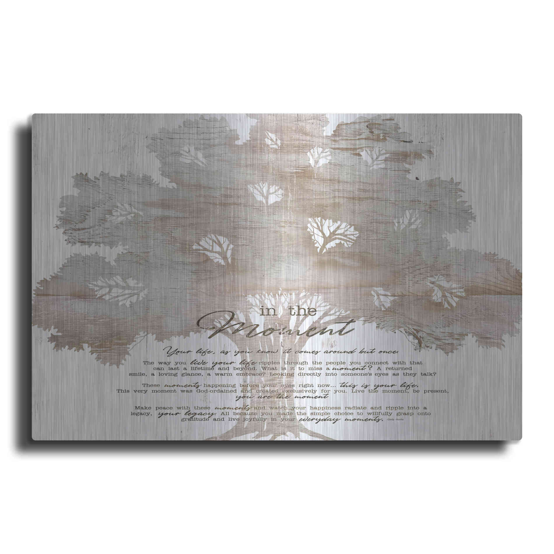 Luxe Metal Art 'In the Moment Tree' by Cindy Jacobs, Metal Wall Art
