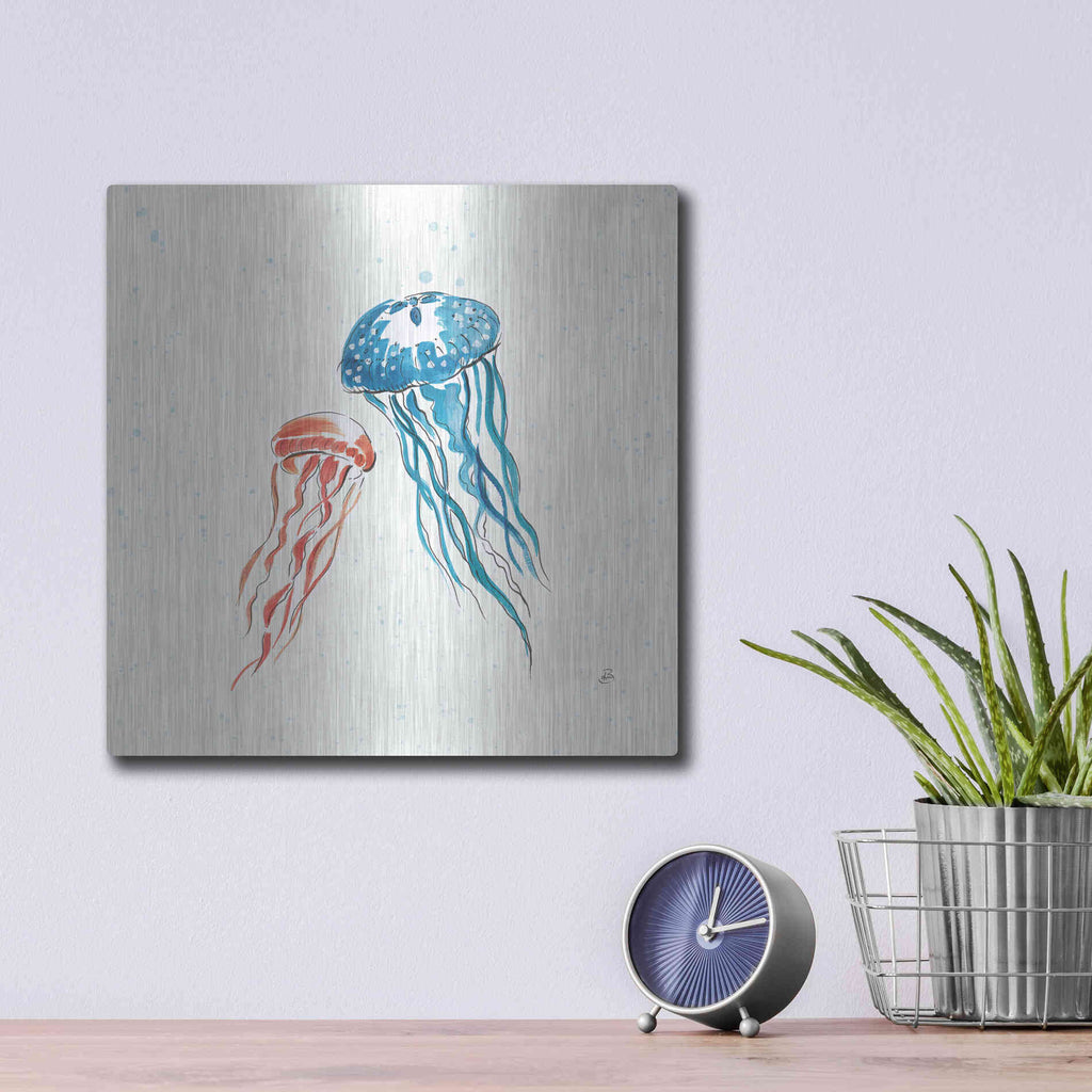 Luxe Metal Art 'Maritime VI' by Daphne Brissonet, Metal Wall Art,12x12