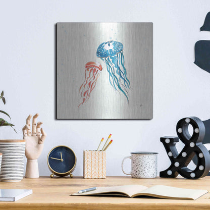 Luxe Metal Art 'Maritime VI' by Daphne Brissonet, Metal Wall Art,12x12