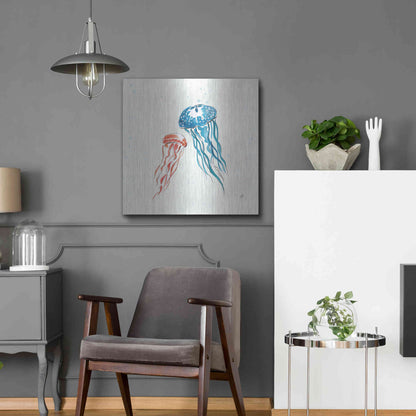 Luxe Metal Art 'Maritime VI' by Daphne Brissonet, Metal Wall Art,24x24