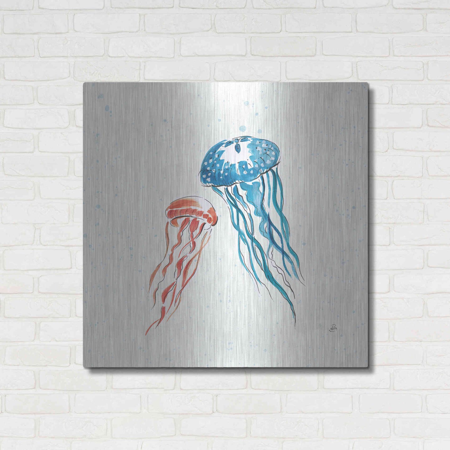 Luxe Metal Art 'Maritime VI' by Daphne Brissonet, Metal Wall Art,36x36