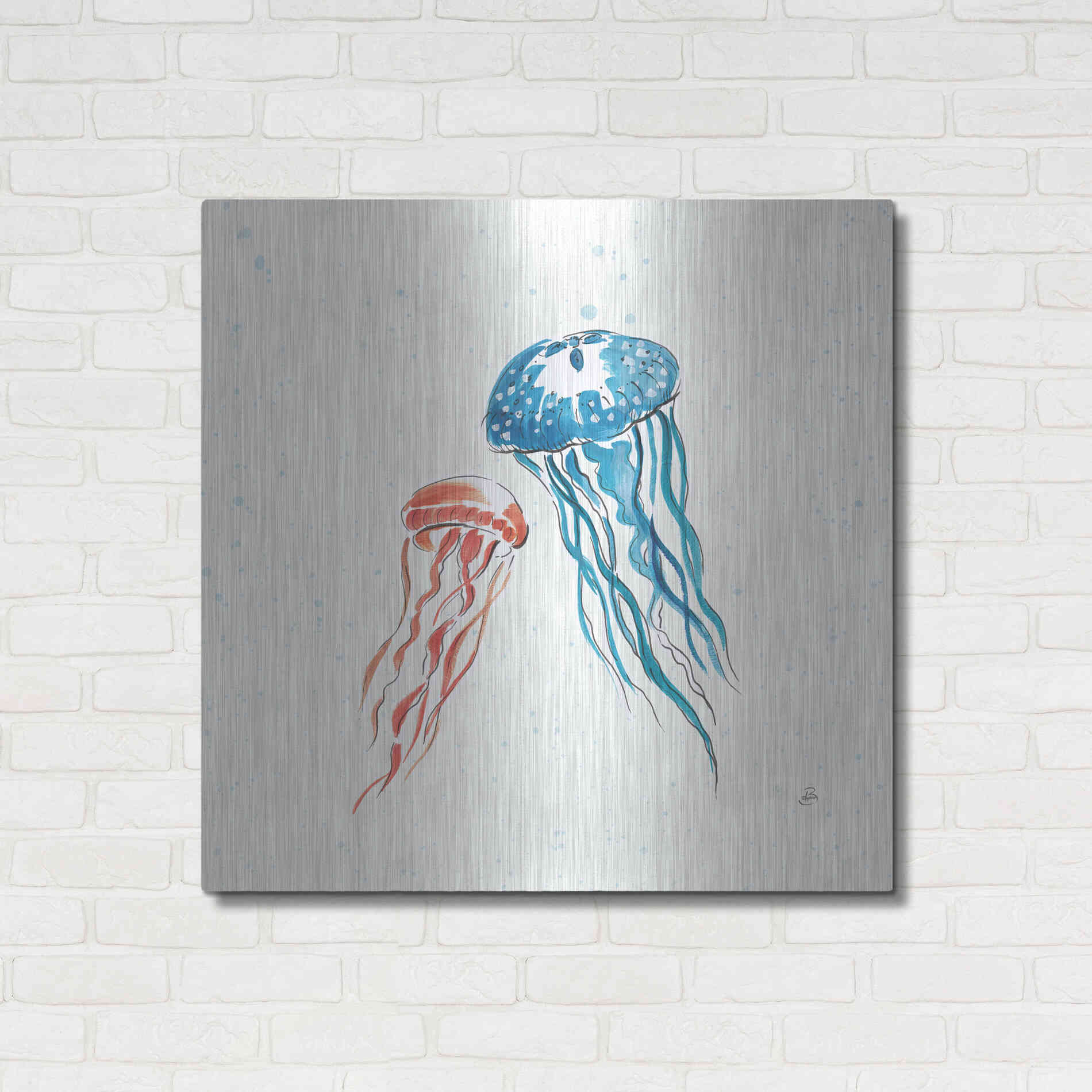 Luxe Metal Art 'Maritime VI' by Daphne Brissonet, Metal Wall Art,36x36