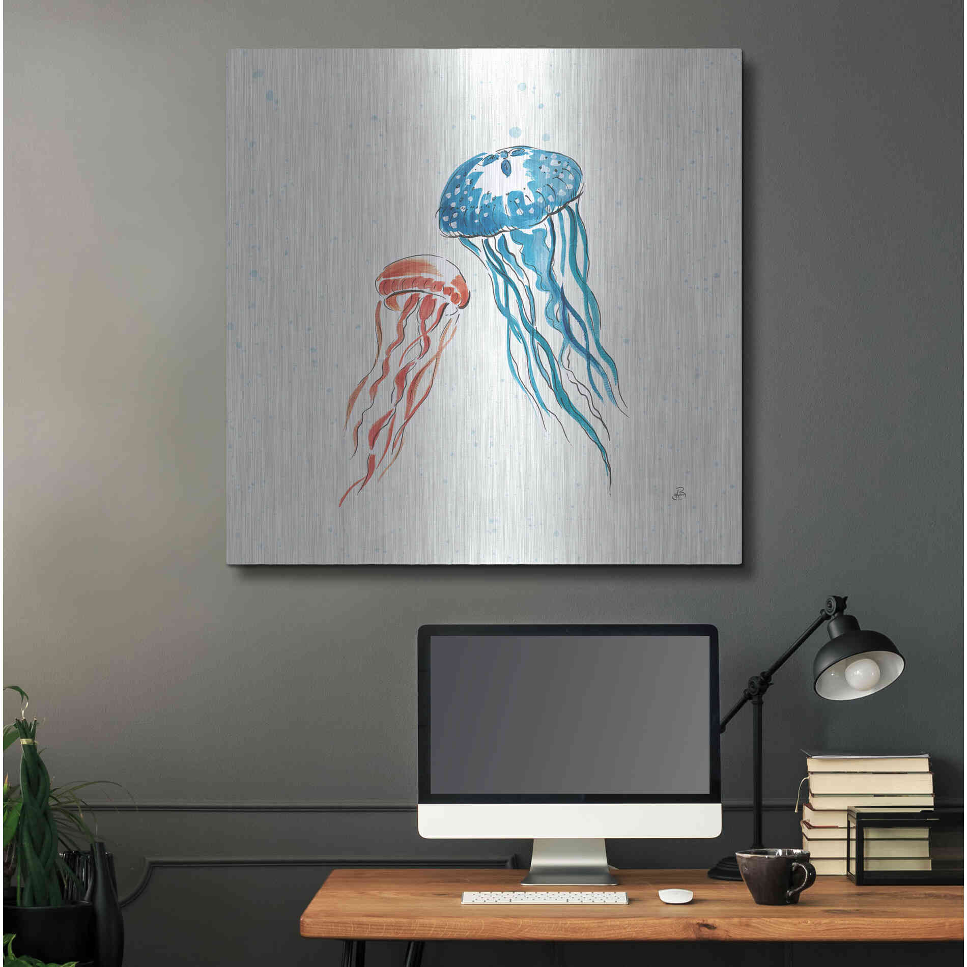 Luxe Metal Art 'Maritime VI' by Daphne Brissonet, Metal Wall Art,36x36