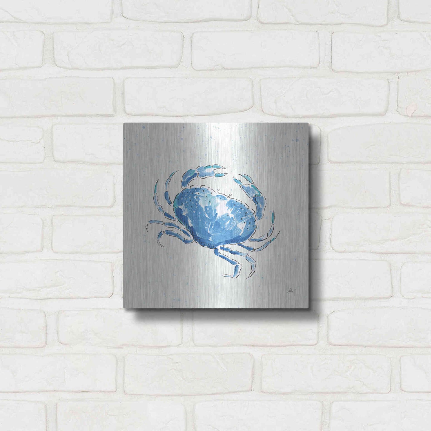 Luxe Metal Art 'Maritime X' by Daphne Brissonet, Metal Wall Art,12x12