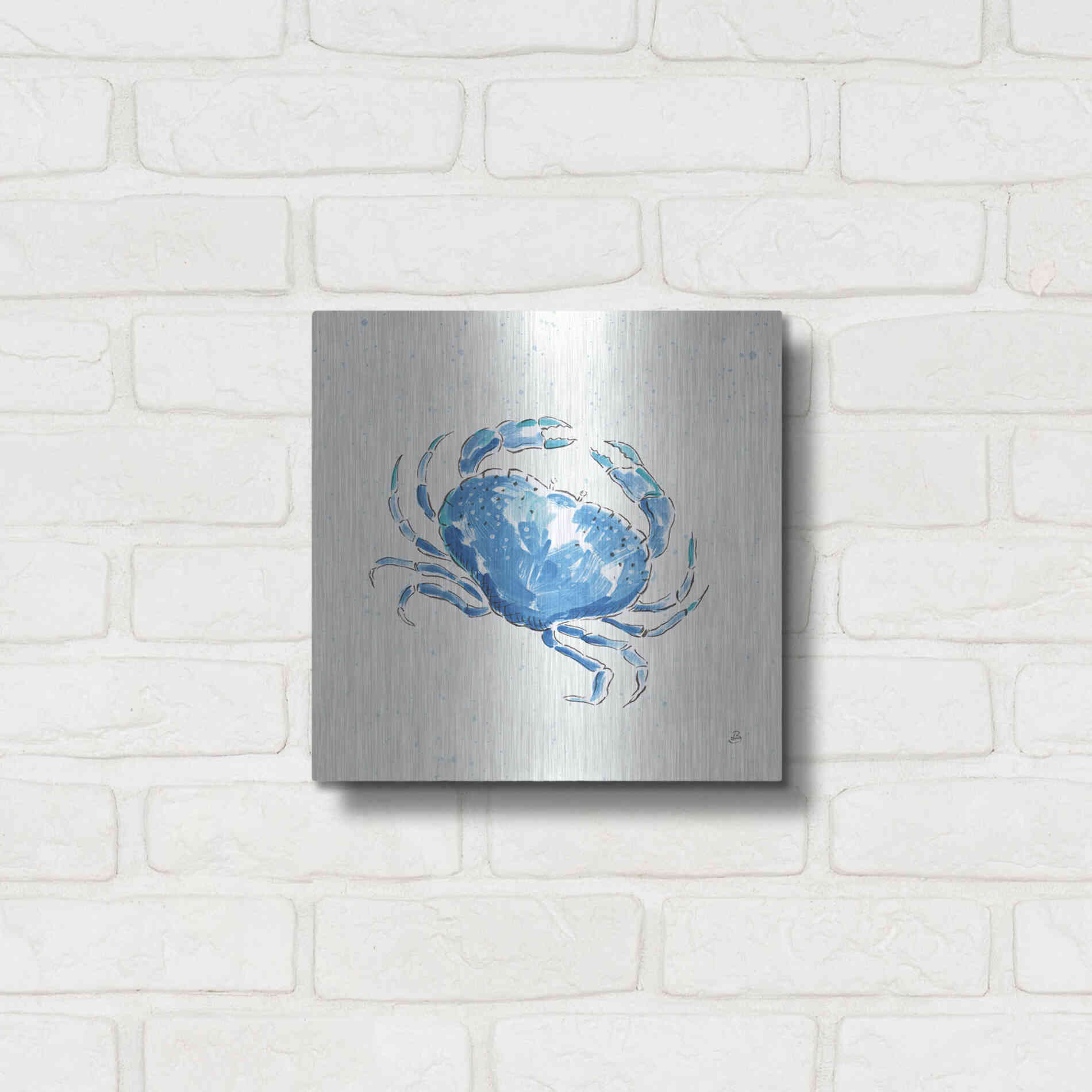 Luxe Metal Art 'Maritime X' by Daphne Brissonet, Metal Wall Art,12x12