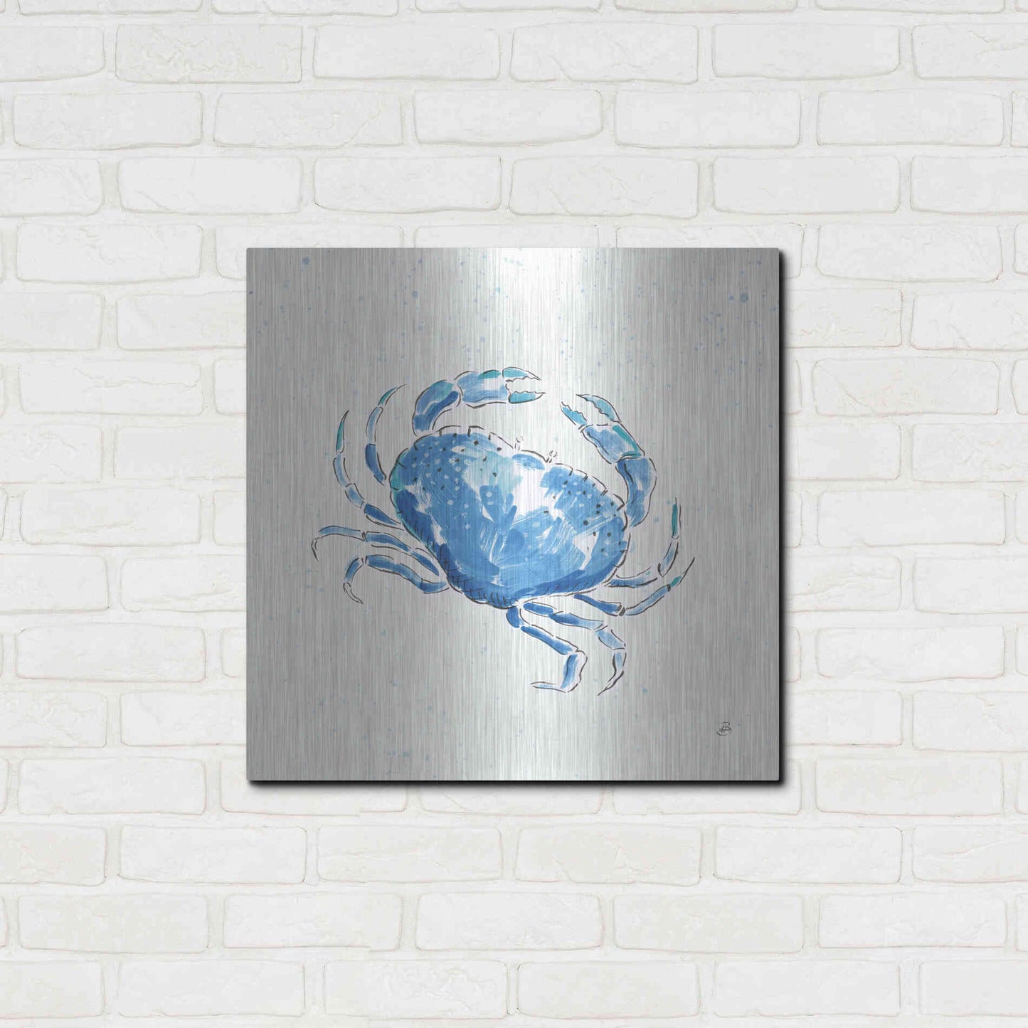 Luxe Metal Art 'Maritime X' by Daphne Brissonet, Metal Wall Art,24x24