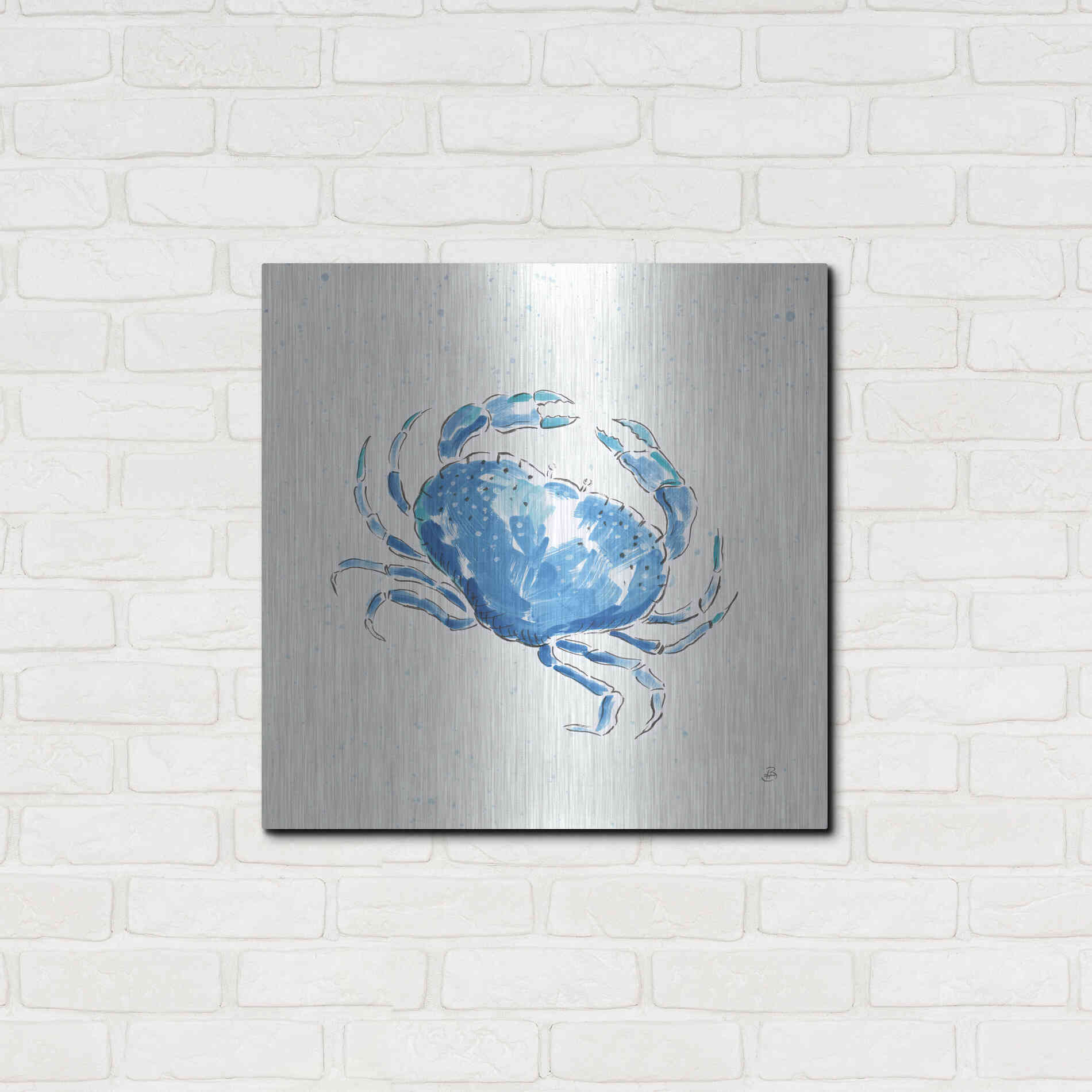 Luxe Metal Art 'Maritime X' by Daphne Brissonet, Metal Wall Art,24x24