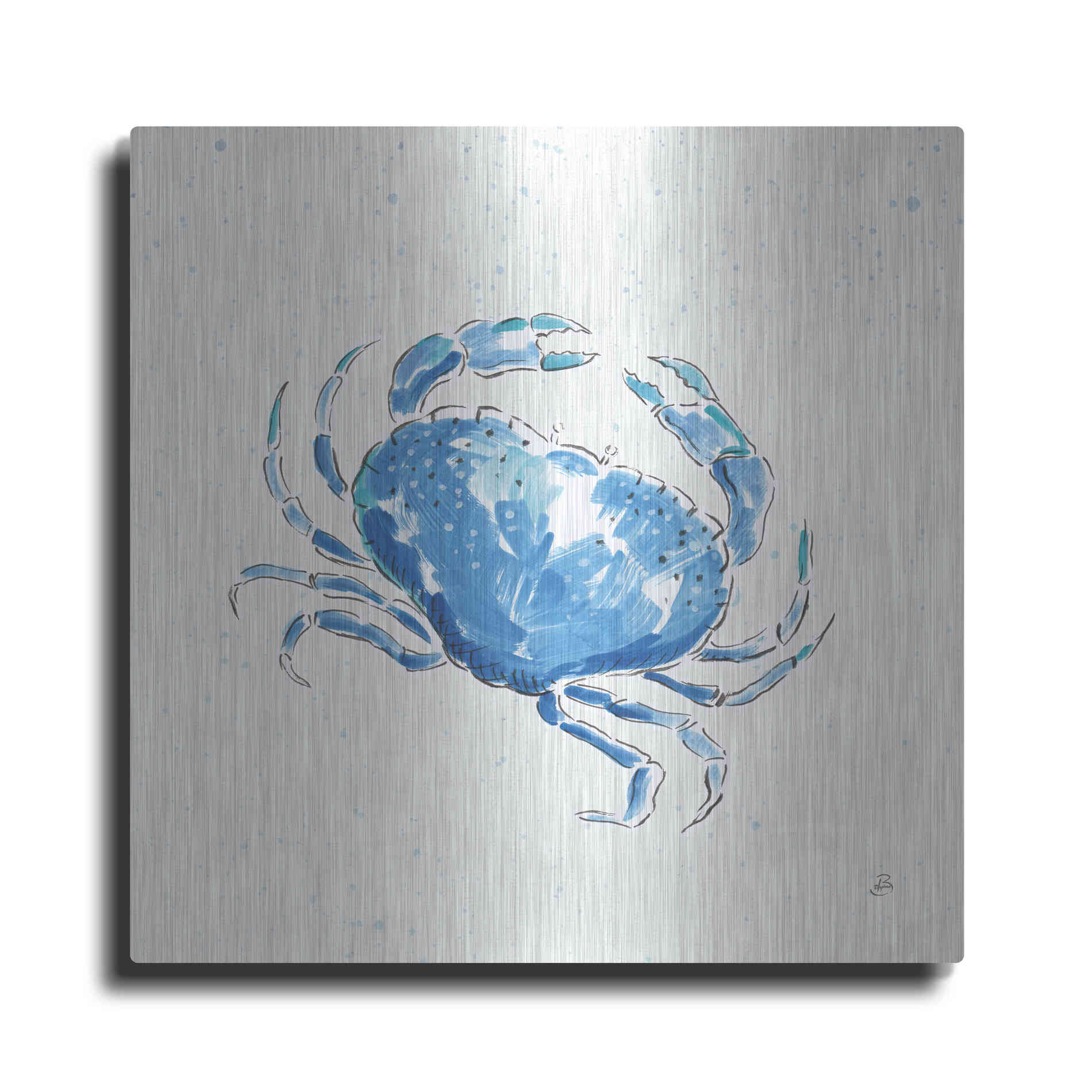 Luxe Metal Art 'Maritime X' by Daphne Brissonet, Metal Wall Art