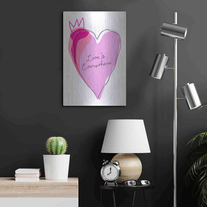 Luxe Metal Art 'Love is Everywhere' by Ayse, Metal Wall Art,16x24