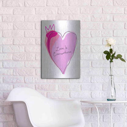 Luxe Metal Art 'Love is Everywhere' by Ayse, Metal Wall Art,16x24