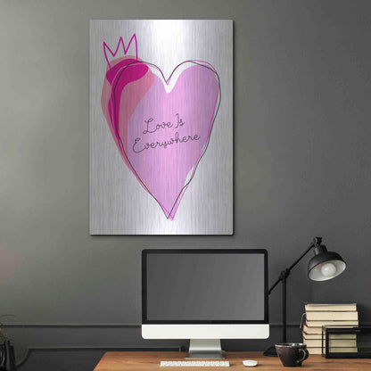 Luxe Metal Art 'Love is Everywhere' by Ayse, Metal Wall Art,24x36