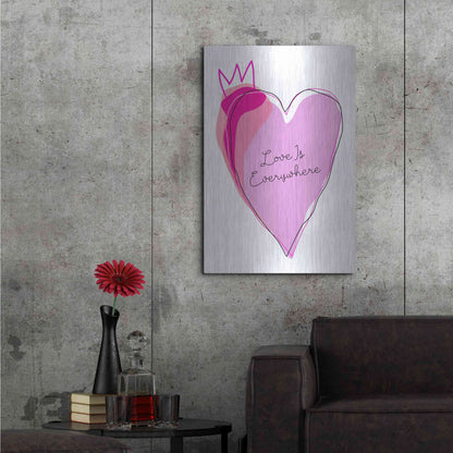 Luxe Metal Art 'Love is Everywhere' by Ayse, Metal Wall Art,24x36