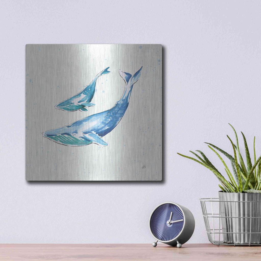 Luxe Metal Art 'Maritime VIII' by Daphne Brissonet, Metal Wall Art,12x12