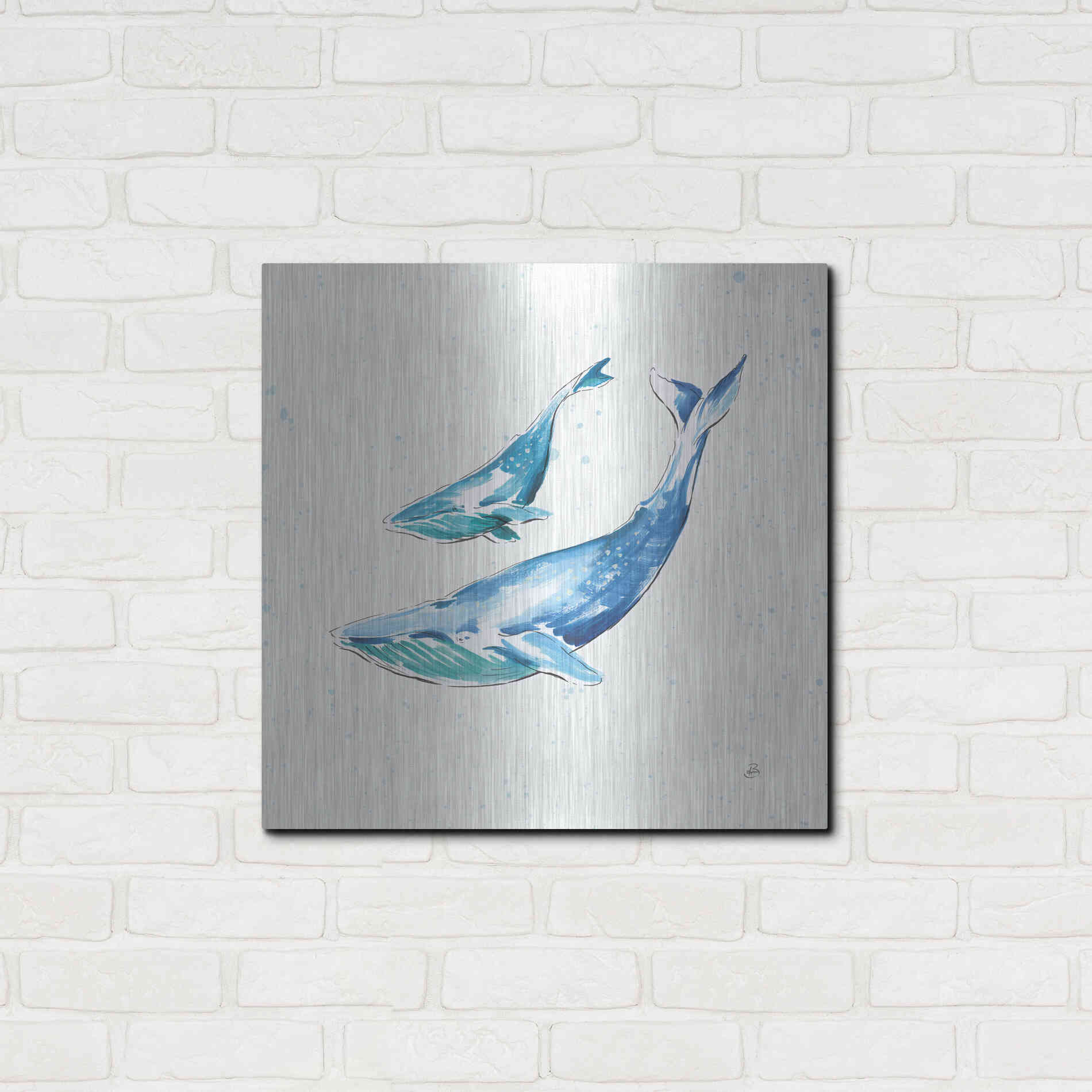 Luxe Metal Art 'Maritime VIII' by Daphne Brissonet, Metal Wall Art,24x24